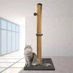 Cat Scratching Post Natural Sisal 74Cm Tall Scratch Tower Dark Grey