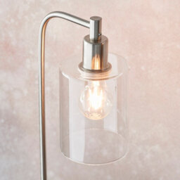 Anson Lighting Newbrook Table Light Finished In Brushed Nickel Plate And Clear Glass - thumbnail 3
