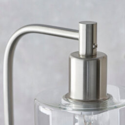 Anson Lighting Newbrook Table Light Finished In Brushed Nickel Plate And Clear Glass - thumbnail 4