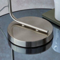 Anson Lighting Newbrook Table Light Finished In Brushed Nickel Plate And Clear Glass - thumbnail 5