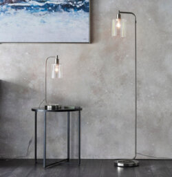 Anson Lighting Newbrook Table Light Finished In Brushed Nickel Plate And Clear Glass - thumbnail 6