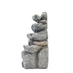 Living And Home Waterfall Solar-Powered Outdoor Led Resin Fountain Water Feature 49 Cm H - thumbnail 7