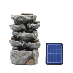 Living And Home Waterfall Solar-Powered Outdoor Led Resin Fountain Water Feature 49 Cm H - thumbnail 6