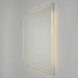 Litecraft Dux 25 Watt Rectangle Bathroom Mirror With Touch Demist - Silver - thumbnail 3