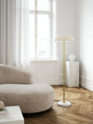 Nordlux Glossy Glass Floor Lamp White Inner White,mains