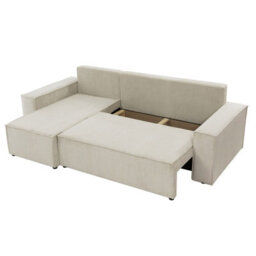 Karl Sofa Bed With Sleeping Function And Bedding Storage Chipboard Frame Wave Springs 244X145X83 Cm Universal Side Green - thumbnail 6