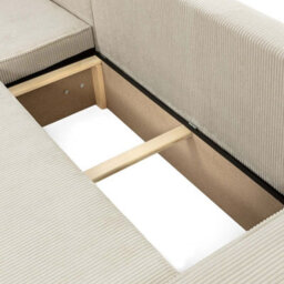 Karl Sofa Bed With Sleeping Function And Bedding Storage Chipboard Frame Wave Springs 244X145X83 Cm Universal Side Green - thumbnail 5