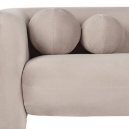Beliani Sofa 3 Seater Leiren Velvet Taupe - thumbnail 8