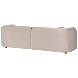 Beliani Sofa 3 Seater Leiren Velvet Taupe - thumbnail 5