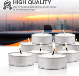 Mantraraj Unscented Tea Lights Candles 3.5 Hour Burn Tealight Candles Multipack Candles Tea Lights Tea Candles Pack Of 75 - thumbnail 4