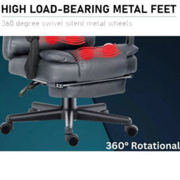 Massage Office Chair Gaming Computer Desk Swivel Recliner - thumbnail 3