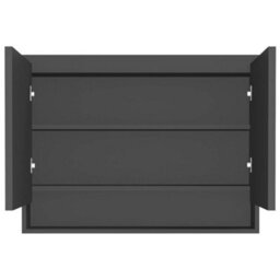 Berkfield Bathroom Mirror Cabinet 80X15X60 Cm Mdf Anthracite - thumbnail 3