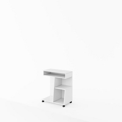 Arte Replay Rp-10 Mobile Sideboard Cabinet, White Gloss With White Matt Carcass - W650mm X H750mm X D370mm - image 1