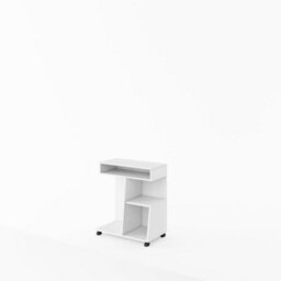 Arte Replay Rp-10 Mobile Sideboard Cabinet, White Gloss With White Matt Carcass - W650mm X H750mm X D370mm - thumbnail 1