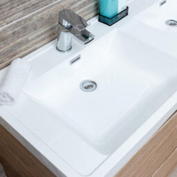 Plum&clay Eden Light Oak Floorstanding Vanity Unit With Resin Basin (W)1200mm - thumbnail 7