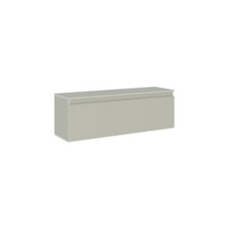 Decortie Modern Tv Stand Unit 120Cm With Soft-Close Drop-Down Door Non-Handle Design & Storage Space, Living Room, Ash Green - thumbnail 2