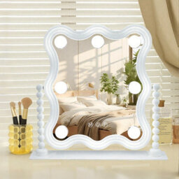 Inmtfei Hollywood Vanity Makeup Mirror 27X32Cm With 3 Light Modes Touch Control And Roman Column Design - thumbnail 1