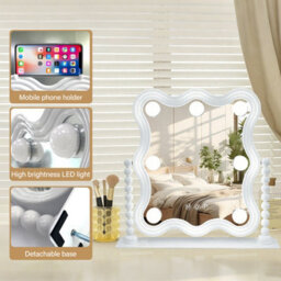 Inmtfei Hollywood Vanity Makeup Mirror 27X32Cm With 3 Light Modes Touch Control And Roman Column Design - thumbnail 5