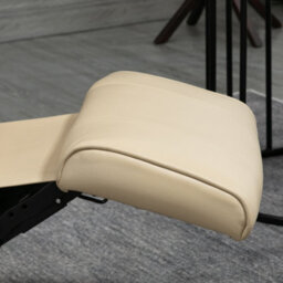 Homcom Ergonomic Office Recliner Sofa Chair Pu Leather Armchair Lounger Cream - thumbnail 7