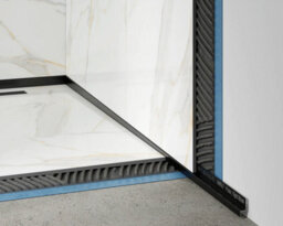 Ilcom Sloped Right Floor Shower Profile Lsp 12mm X 1800mm  Black Brushed Stainless Steel - thumbnail 2