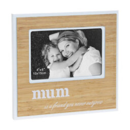 "Bamboo Sentiment Photo Frame 6X4"" - Mum"