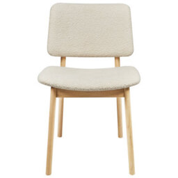 Beliani Set Of 2 Dining Chairs Blane Boucle Light Brown/ White - thumbnail 5