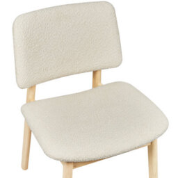 Beliani Set Of 2 Dining Chairs Blane Boucle Light Brown/ White - thumbnail 7