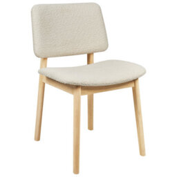Beliani Set Of 2 Dining Chairs Blane Boucle Light Brown/ White - thumbnail 4