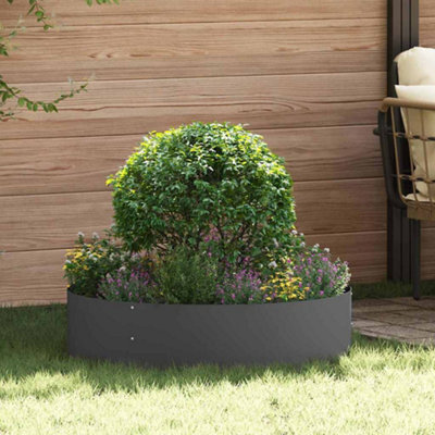 Berkfield Garden Planter Black 80 X 80 X 20 Cm Steel - image 1