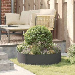 Berkfield Garden Planter Black 80 X 80 X 20 Cm Steel - thumbnail 4