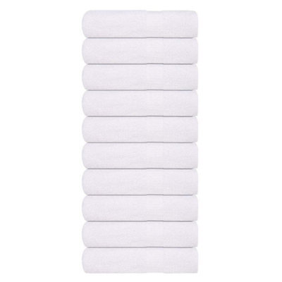 Berkfield Bath Towels 10 Pcs White 100X150 Cm 360 Gsm 100% Cotton - image 1