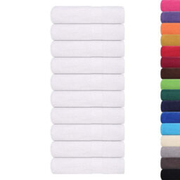 Berkfield Bath Towels 10 Pcs White 100X150 Cm 360 Gsm 100% Cotton - thumbnail 2