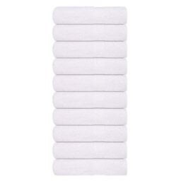 Berkfield Bath Towels 10 Pcs White 100X150 Cm 360 Gsm 100% Cotton - thumbnail 1