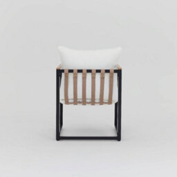 Home Detail Marbella Black Garden Lounge Set With Ivory Cushions - thumbnail 4