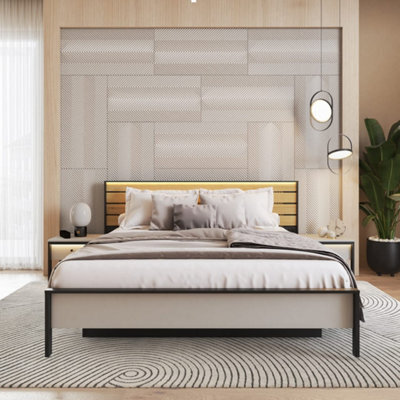 Arte Elegant Gris Ottoman Bed Eu King Size (160X200Cm) With Spacious Underbed Storage And Led Lighting - image 1