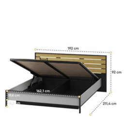 Arte Elegant Gris Ottoman Bed Eu King Size (160X200Cm) With Spacious Underbed Storage And Led Lighting - thumbnail 4