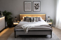 Arte Elegant Gris Ottoman Bed Eu King Size (160X200Cm) With Spacious Underbed Storage And Led Lighting - thumbnail 6