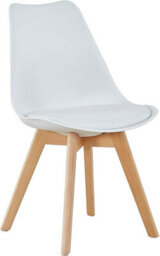 Kosy Koala Modern Round Dining Table Set With 4 White Plastic Chairs Dining Room Furniture - thumbnail 4