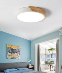 Led Ceiling Light Round Wood 24W Indoor Lighting  6000K Modern 30Cm - thumbnail 7