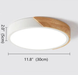 Led Ceiling Light Round Wood 24W Indoor Lighting  6000K Modern 30Cm - thumbnail 4