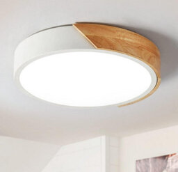 Led Ceiling Light Round Wood 24W Indoor Lighting  6000K Modern 30Cm - thumbnail 1