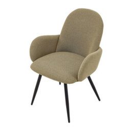 Living And Home Set Of 2 Light Green Modern Linen Upholstered Dining Chairs - thumbnail 4