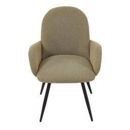 Living And Home Set Of 2 Light Green Modern Linen Upholstered Dining Chairs - thumbnail 3