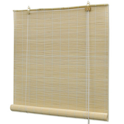 Berkfield Roller Blind Bamboo 100X220 Cm Natural - image 1