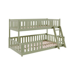 Arte Nicea Olive Wooden Bunk Bed 90/120 X 200Cm - Foam Bonnell Mattresses - thumbnail 2