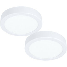 2 Pack Modern 10.5W Led Round Wall And Ceiling Lights - 4000K White Finish - thumbnail 1