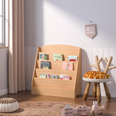 Xample Children Kids Bookcase Storage Bookshelf Toy Organizer Rack With 5 Shelves, Modern Display Shelf For Bedroom, Playroom, Nursery - image 1
