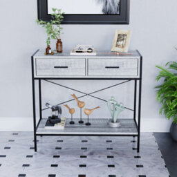Lassic Vida Designs Brooklyn Grey 2 Drawer Console Table With Undershelf - thumbnail 5