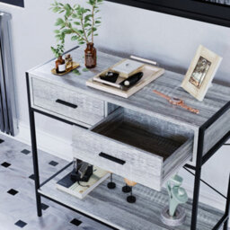 Lassic Vida Designs Brooklyn Grey 2 Drawer Console Table With Undershelf - thumbnail 7