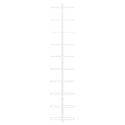 Vidaxl Wall-Mounted Wine Rack For 10 Bottles White Metal - thumbnail 4